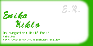 eniko miklo business card